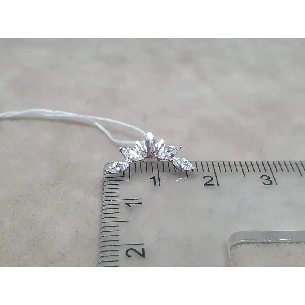 Срібна сережка для пірсингу хеліксу Ірій. 40067ШТ - фото 6