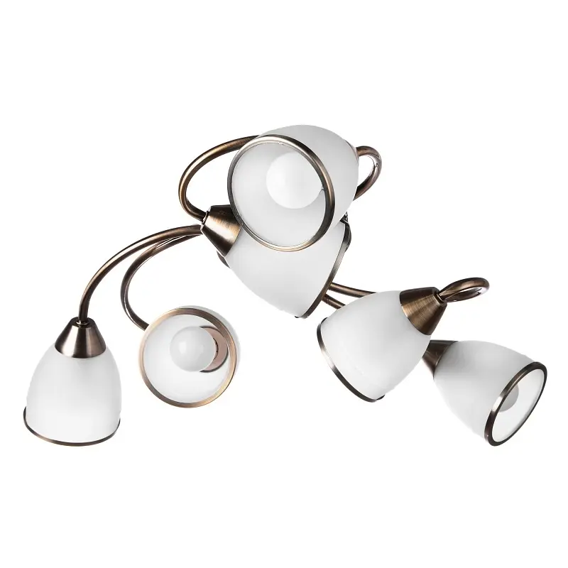 Люстра потолочная Brille классическая E14 60W BZ (LK-166C/6) - фото 2