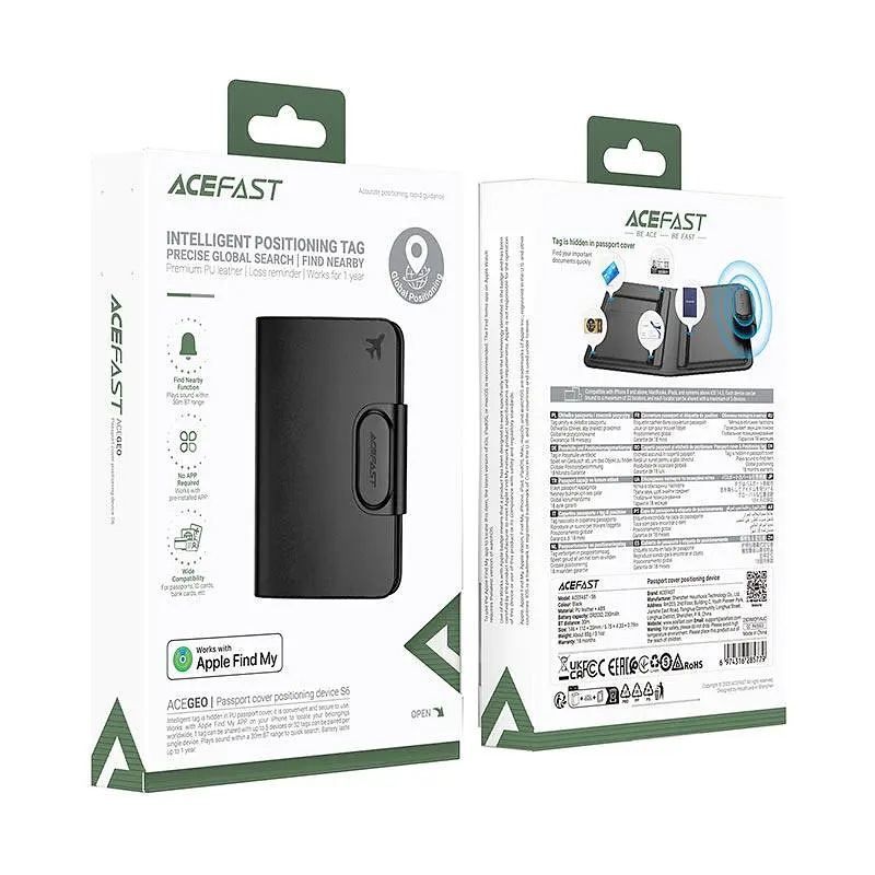 Пошуковий трекер Acefast Passport cover positioning device S6 | Apple Find My | - фото 2