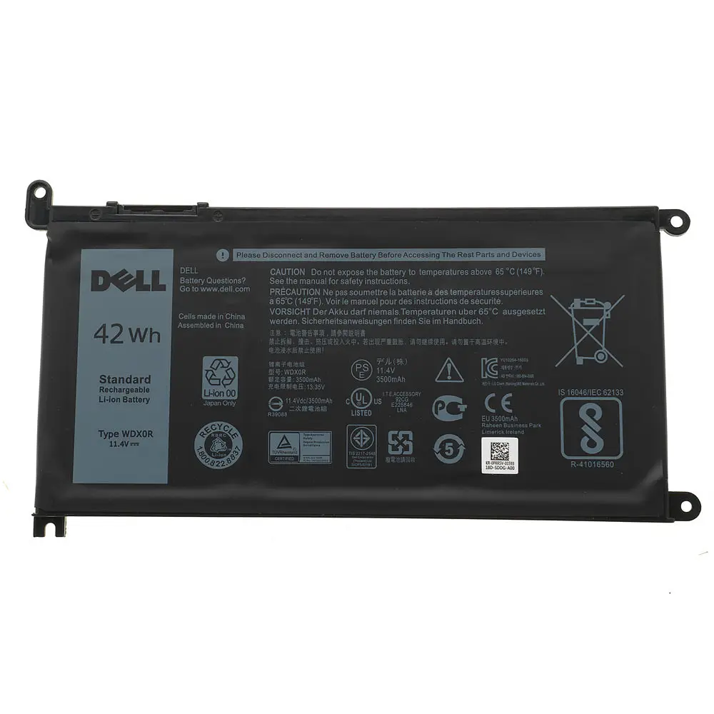 Батарея для ноутбука Dell WDX0R (Inspiron: 15 5568 13 5368 13 5378) 11.4V 3500mAh 42Wh Чорний - фото 2