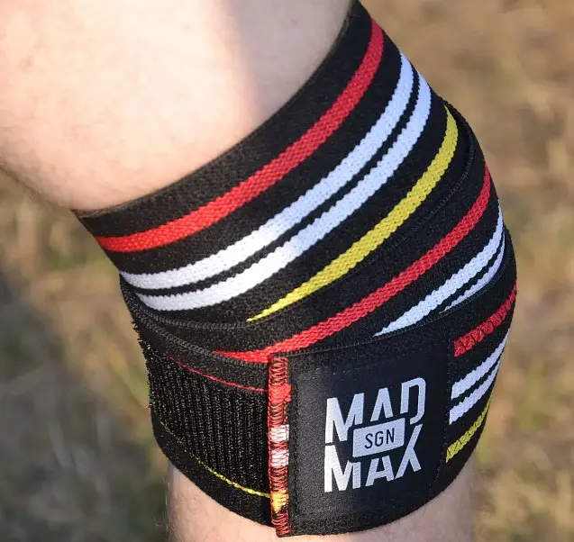Бинти на коліна MadMax MFA-292 Knee Wraps Black (MFA-292-U) - фото 3