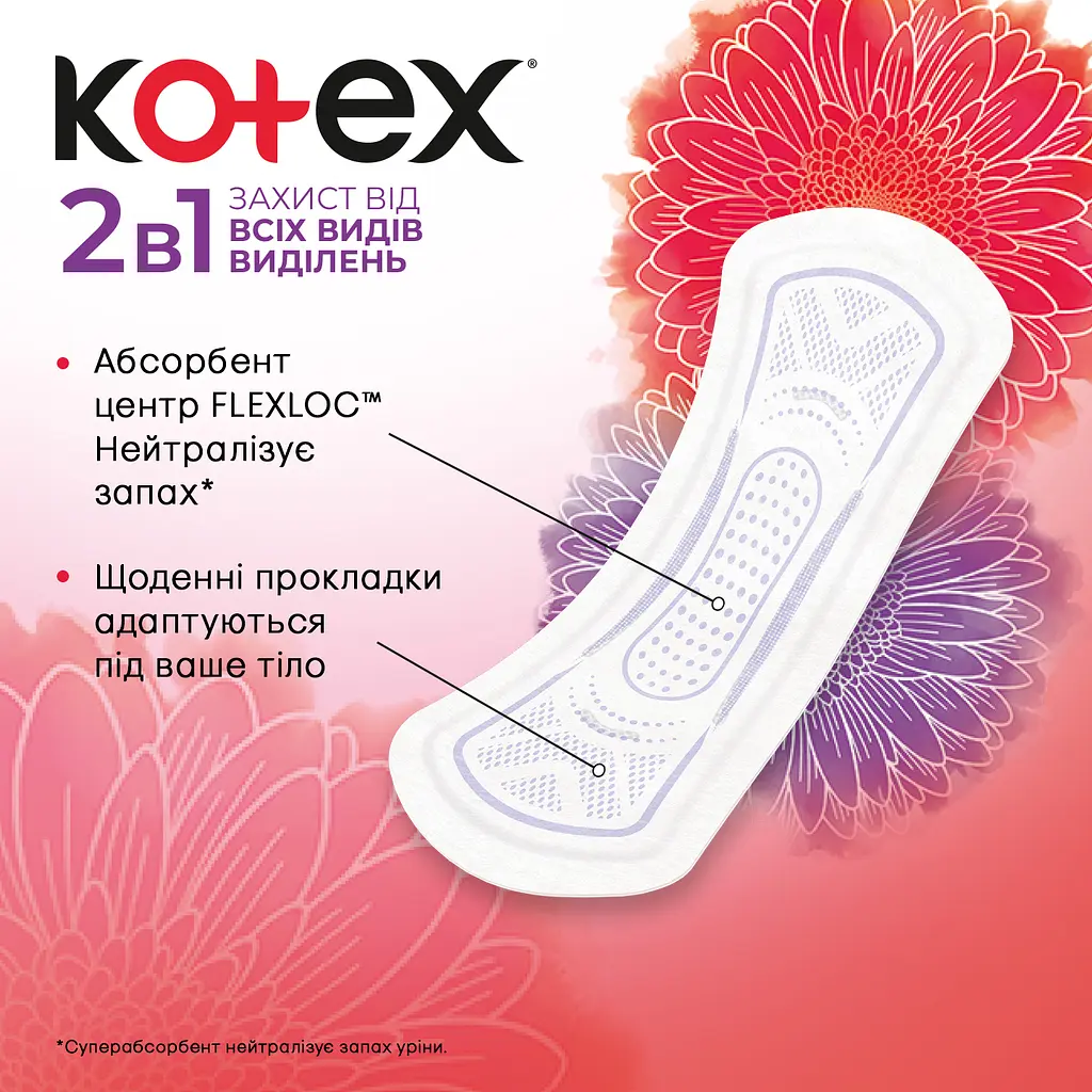 Прокладки ежедневные Kotex 2в1 Extra Protect 22 шт. - фото 4