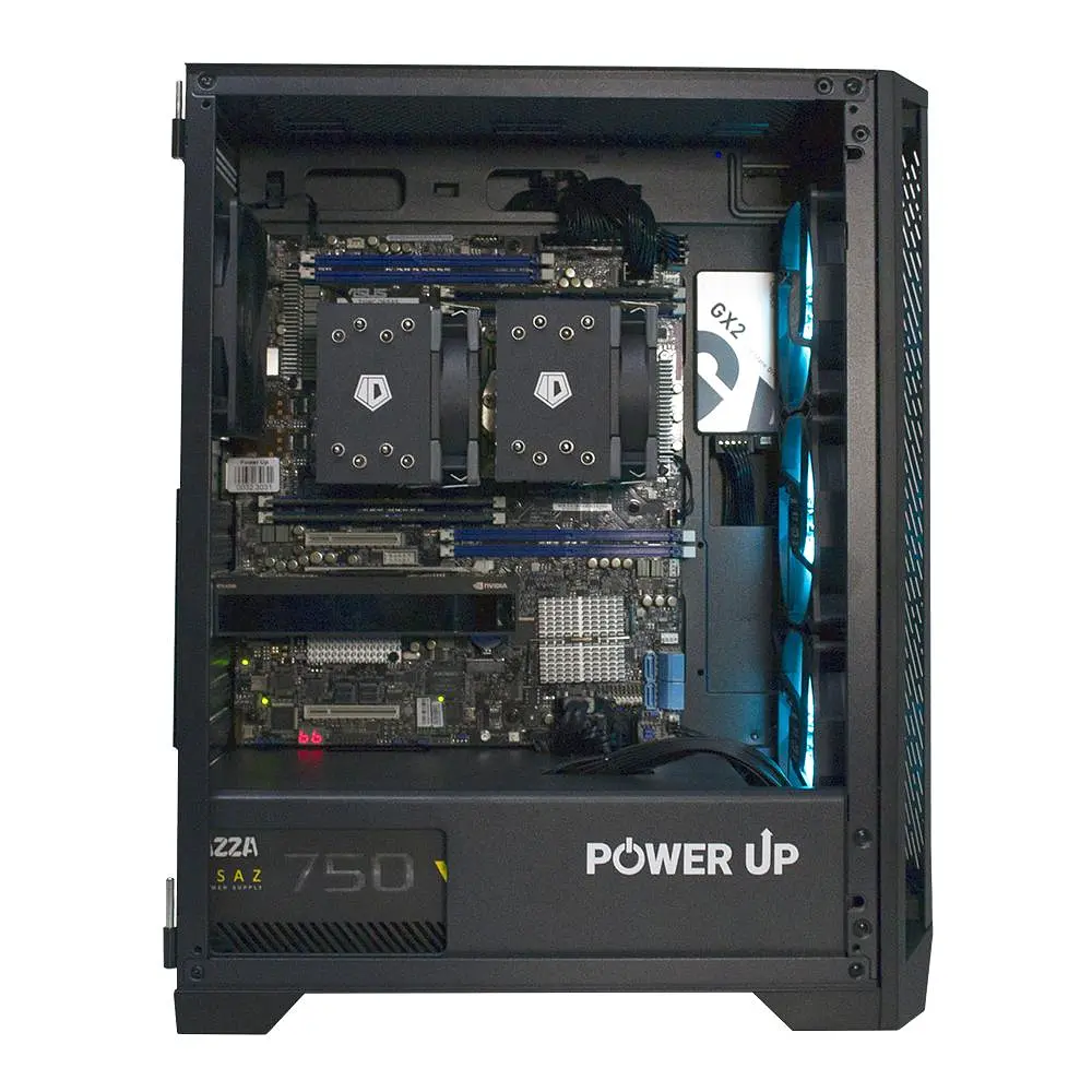 Двопроцесорна робоча станція Power Up #428 Xeon E5 2690 v4 x2/64 GB/SSD 1TB/NVIDIA Quadro RTX A2000 6GB - фото 2