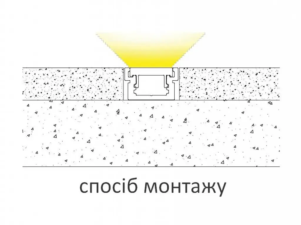 LED Профиль алюминиевый напольный. Рассеиватель PC в комплекте. 2м KLOODI KLP2213 2 - фото 4