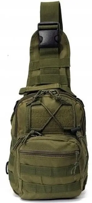 Тактична сумка слінг армійський рюкзак через плече Green Tactical - фото 3