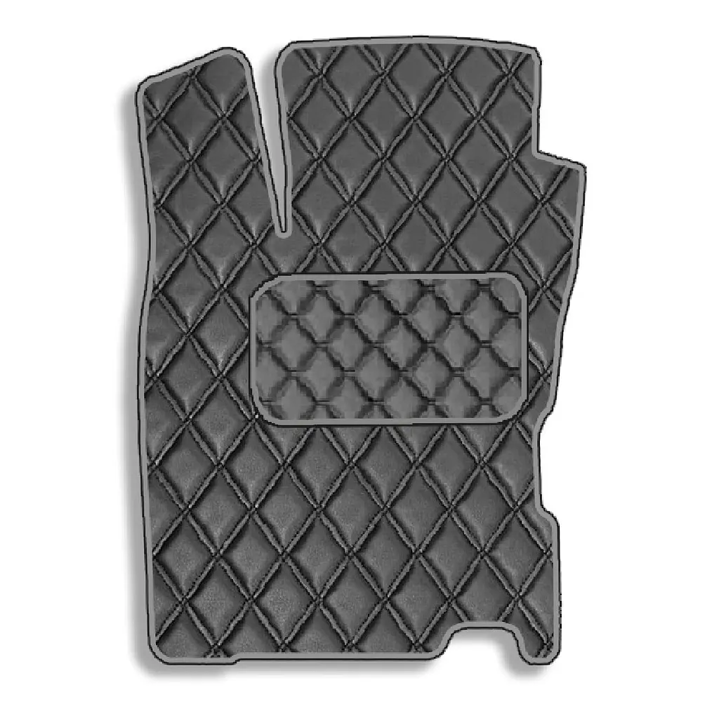 Килимок водія для Nissan Qashqai 2014-2021 Екошкіра 1 шт (Rombus)