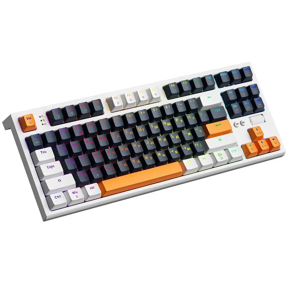 Клавіатура GamePro MK180W Outemu Red Hot-Swap RGB USB White (MK180W) - фото 2