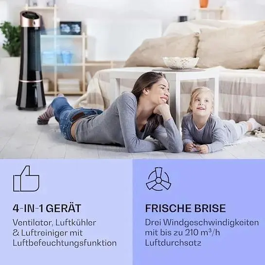 Мобильный кондиционер-вентилятор Klarstein Skyscraper Ice Smart 4-в-1 (10040208) - фото 2