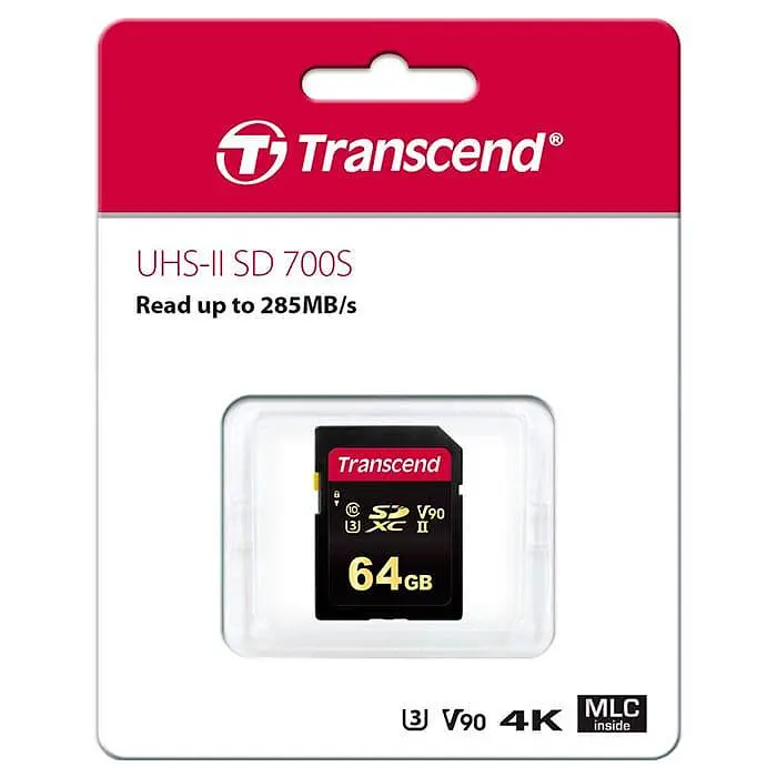 Карта пам'яті Transcend SDXC 64GB C10 UHS-II U3 R285/W180MB/s 4K (TS64GSDC700S) - фото 2