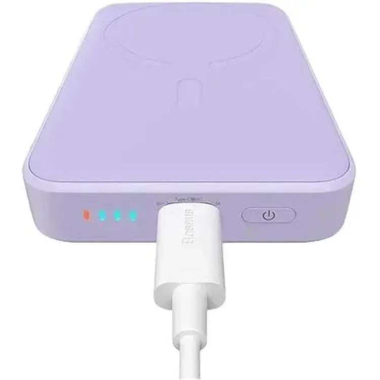 Портативна батарея Baseus Magnetic Mini Wireless Quick Charging 10000 mAh 20W PPCX110105 Purple - фото 3
