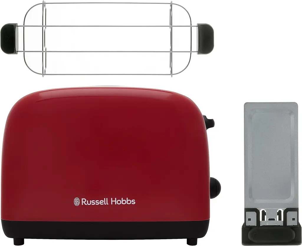 Тостер Colours Plus 1600Вт, подогрев, размораживание, металл., красный Russell Hobbs kuh0014865 - фото 3