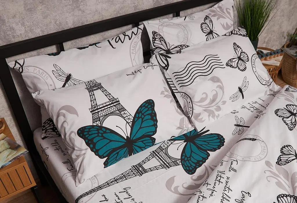 Набір наволочок Moon&Star Бязь Gold Люкс Green Butterflies 40х60 см 2 шт - фото 3