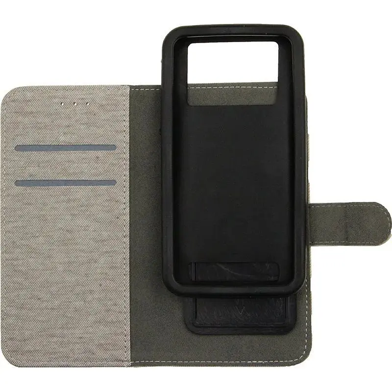 Чехол-книжка Toto Book Silicone Slide Universal Cover 5.6" (№4) Gray - фото 5