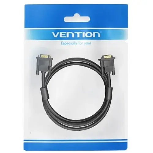 Кабель VGA 15M-15M, 1.0 м, з ферритами, чорний Vention - фото 3