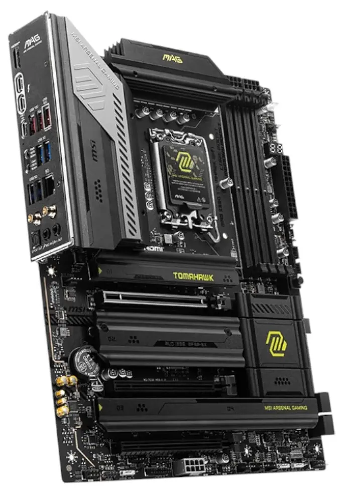 Материнская плата LGA1851, MSI MAG Z890 TOMAHAWK WIFI, Z890, 4xDDR5, 1xPCI-E 5.0 x16, 2xPCI-E 4.0 x16, 4xSATA3, 4xM.2, ALC1220P, Killer E5000, WiFi 7, Bluetooth 5.4, HDMI/2xType-C, ATX - фото 4