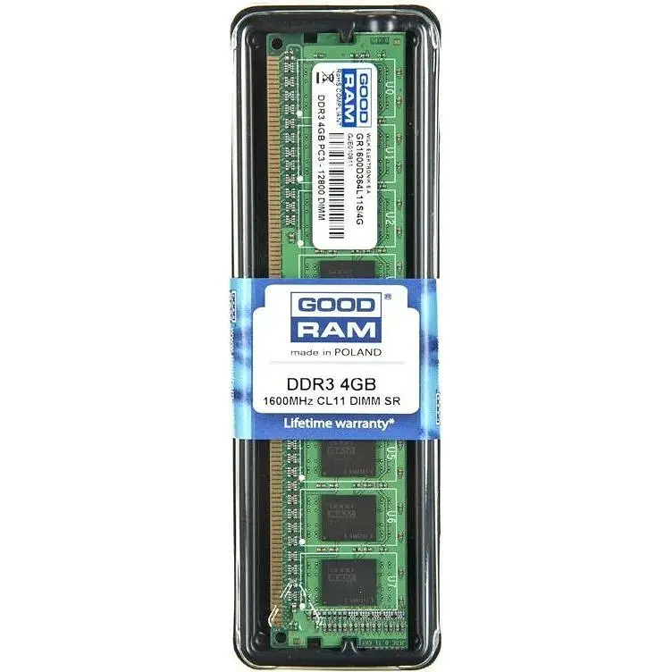 Модуль пам'яті Goodram DDR3 4GB 1600MHz (GR1600D364L11S/4G) - фото 2