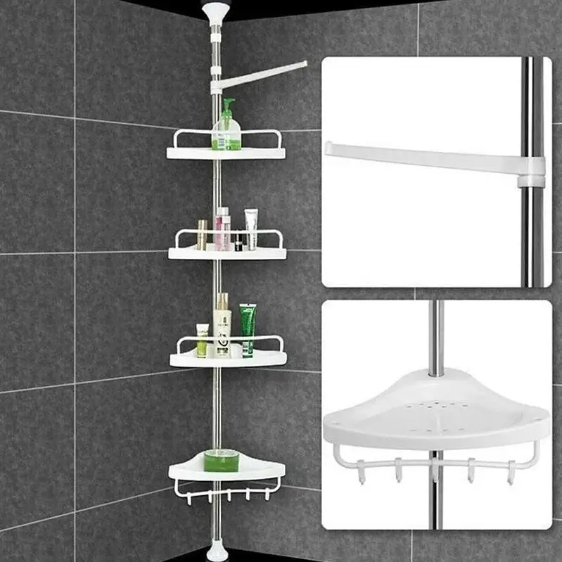 Кутова полиця для ванної кімнати розсувна Multi Corner Shelf GY-188 - фото 5