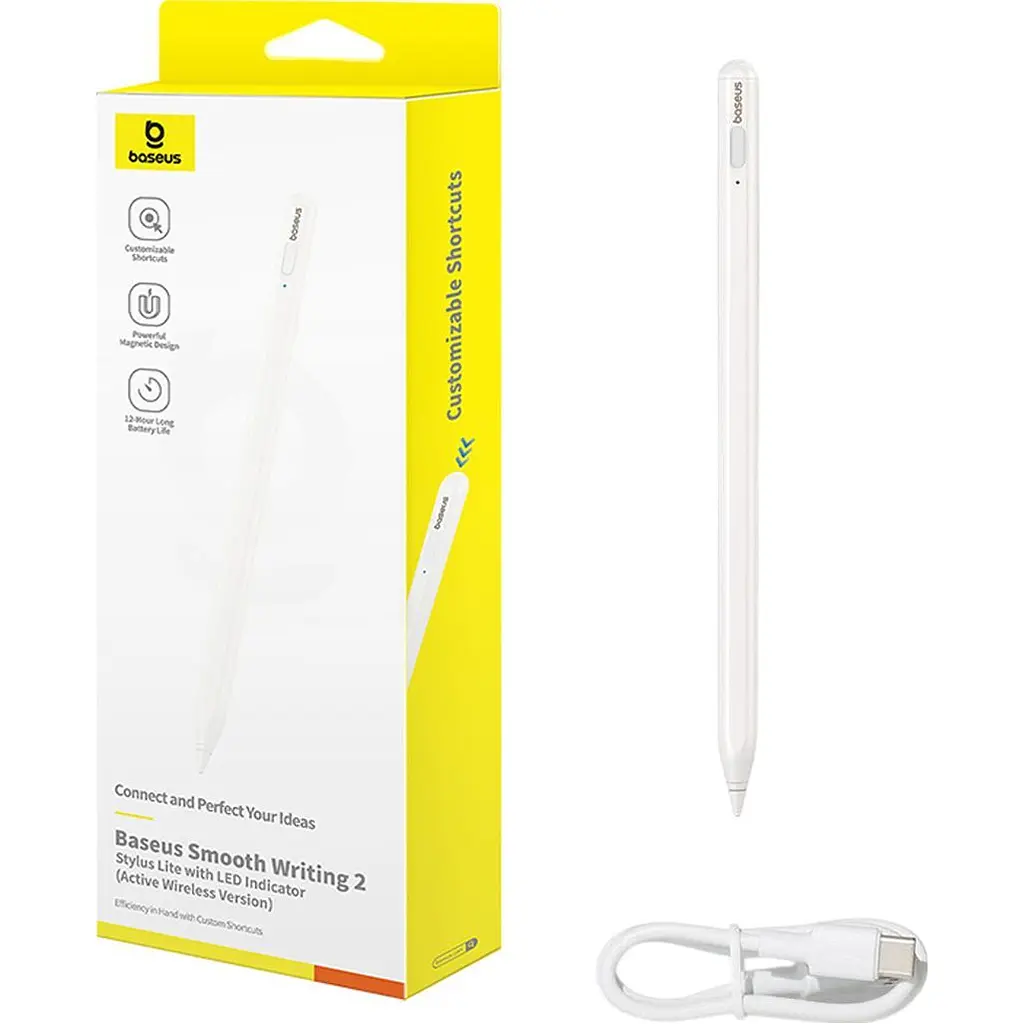 Стилус Baseus Smooth Writing 2 with LED Indicators Wireless Version Moon White (P80015802213-03) [144044] - фото 8