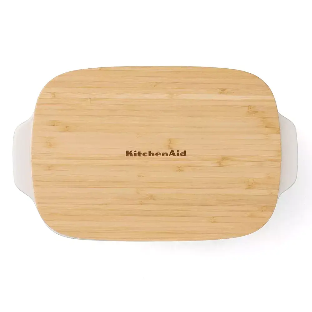 Форма для випічки з кришкою KitchenAid керамогранітна 31,2x18,8x7,2 см 1,9 л фісташковий колір (CC007425-001) - фото 2