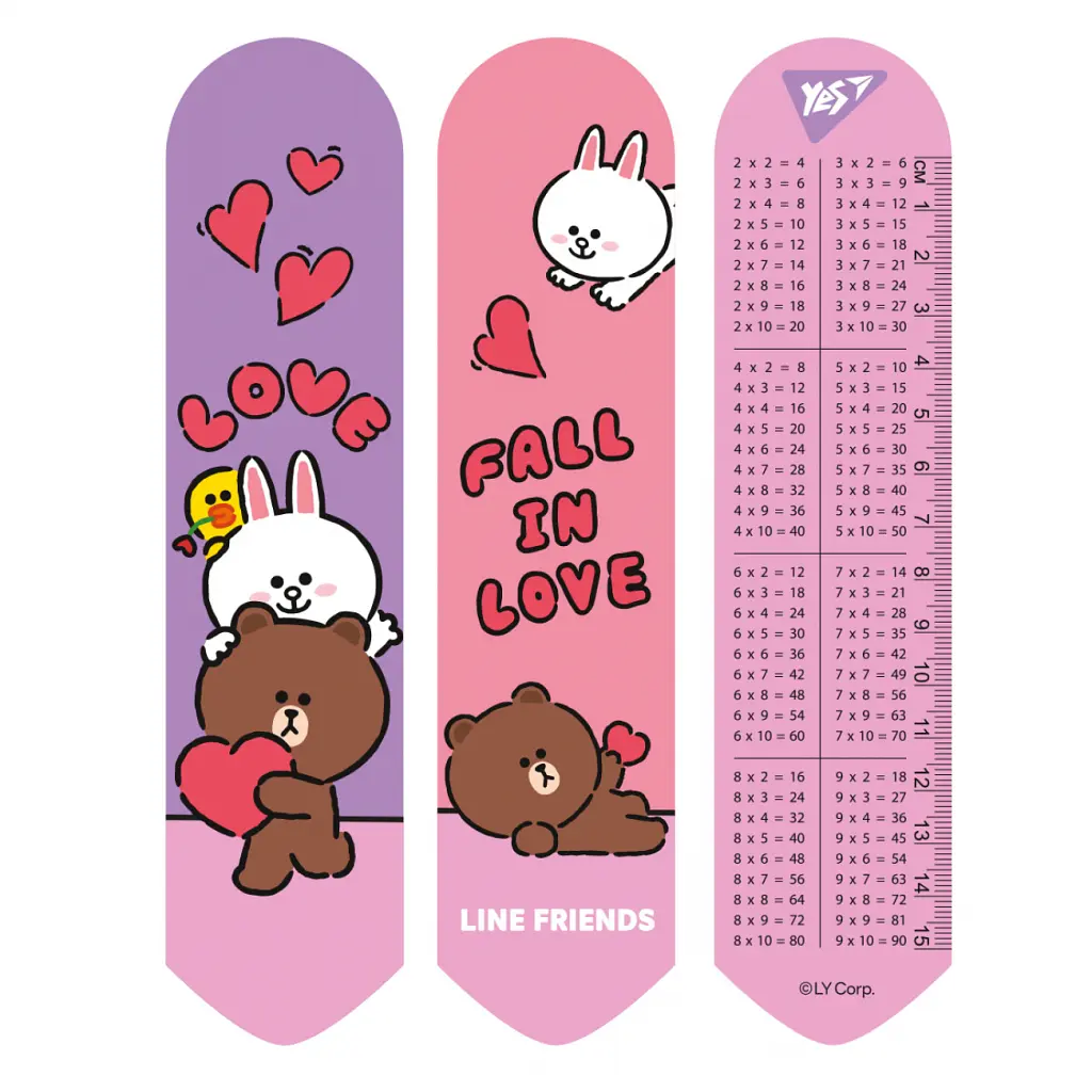 Закладки для книг Yes 2D Line Friends love (708134)