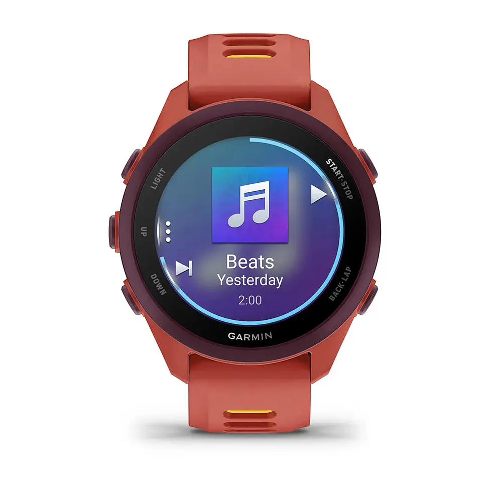 Смарт-годинник Garmin Forerunner 170 Music з рожево-манговим силіконовим ремінцем - фото 2