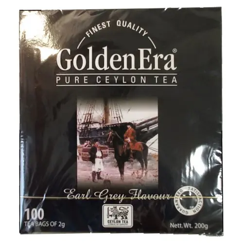 Чай Golden Era Pure Ceylon Tea Green Tea Earl Gray (100 пакетиків) 200 г
