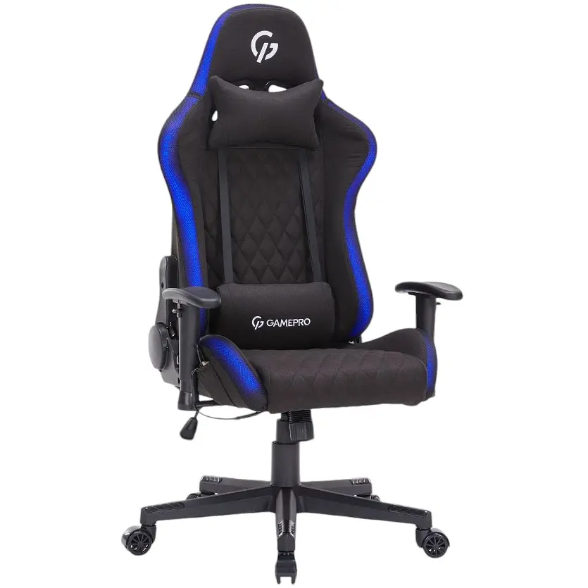 Игровое кресло GamePro RGB Size L Fabric Black (GC700FB) - фото 3