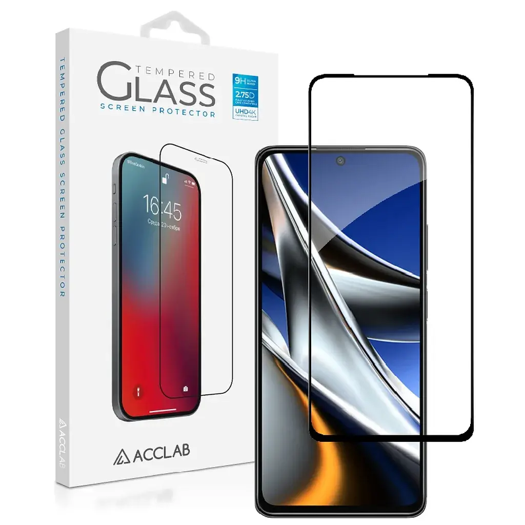 Скло захисне ACCLAB Full Glue Xiaomi Poco X4 Pro 5G Black (1283126535215) - фото 2