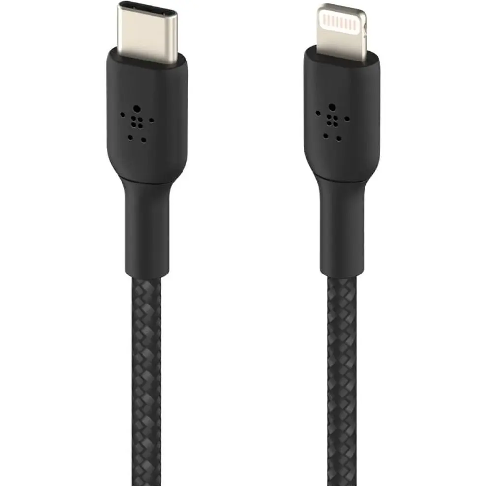 Кабель Belkin Boost Up Charge Braided USB-C to Lightning 1м Black (CAA004BT1MBK) [158800] - фото 3