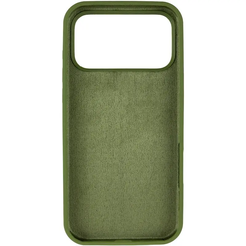 Чехол Epik Silicone Case Full Protective (AA) для Apple iPhone 17 Pro (6.3) Зеленый / Dark Olive - фото 3
