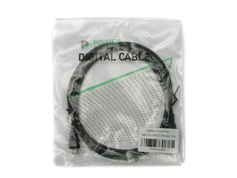 Кабель PowerPlant USB 3.0 AM Type C 1,5m (KD00AS1254) - фото 2