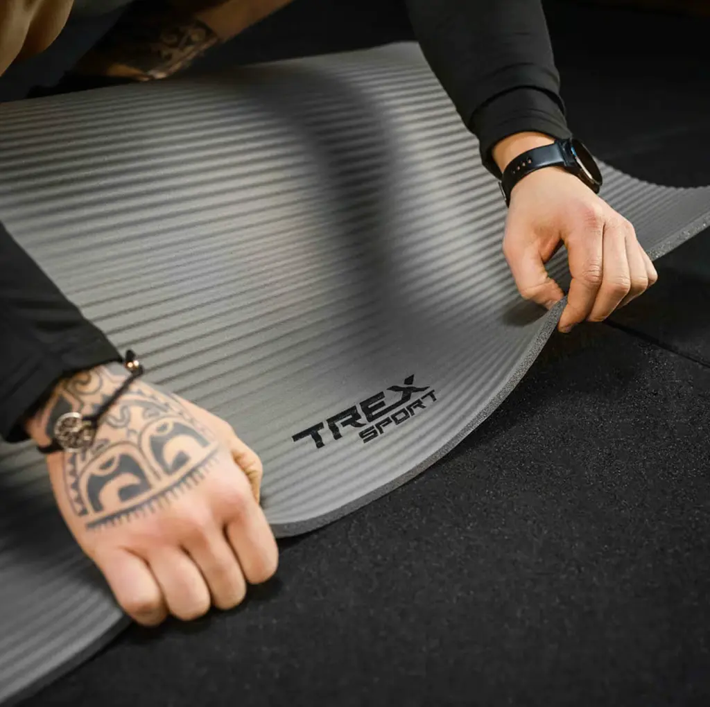 Коврик для йоги Trex Sport TX-019NGM NBR 1см 190х80 сірий - фото 12