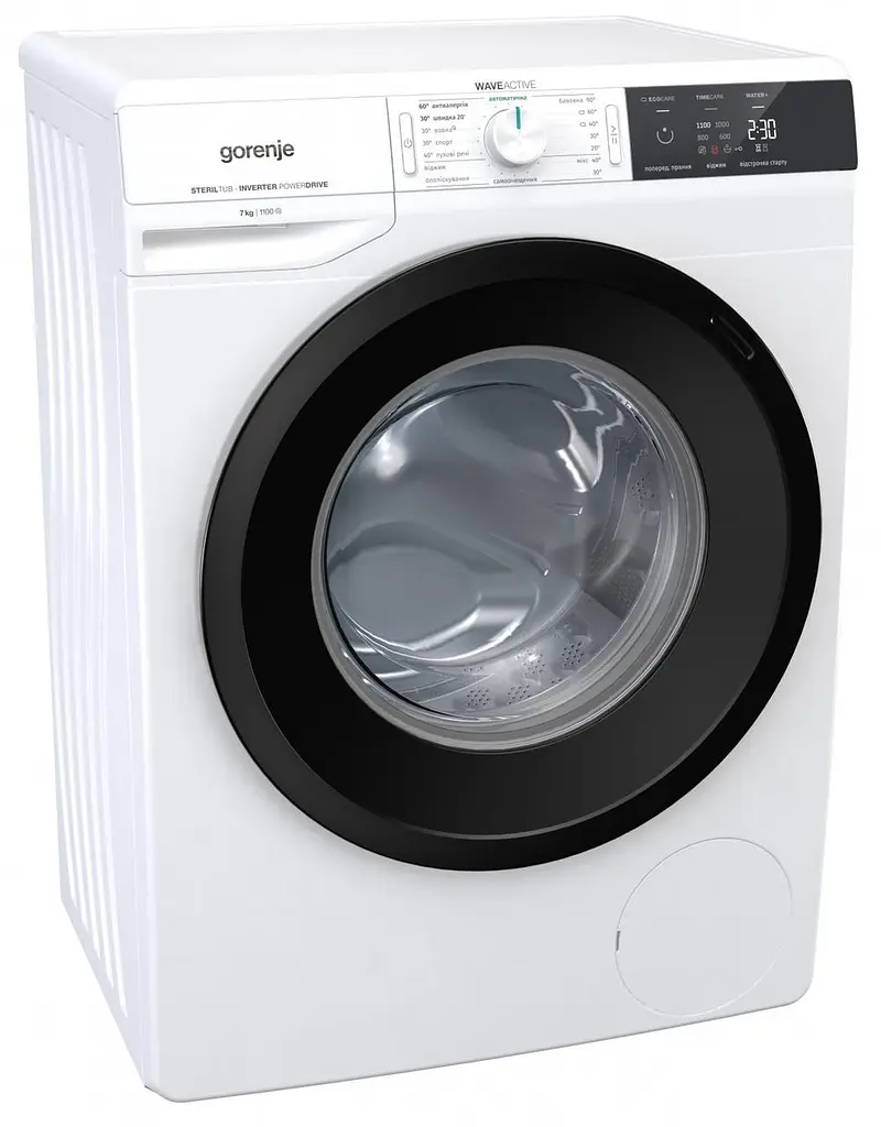 Стиральная машина Gorenje W1EI71S3/7 кг/1100 об/A-30%/16 прогр./цифровой дисплей/46.5 см/инверторная (W1EI71S3) - фото 2