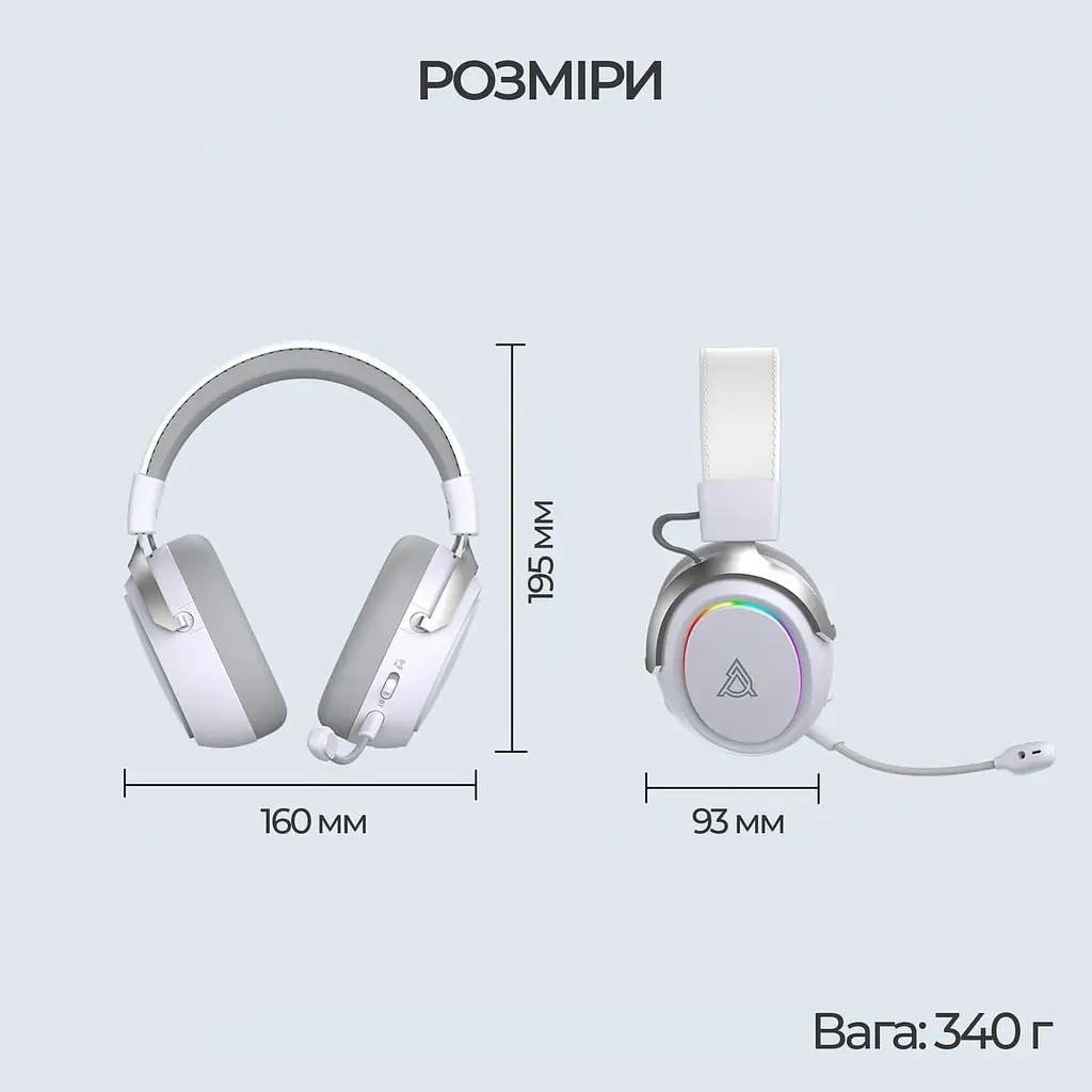 Ігрова гарнітура Ajazz AHM10 Max White (AHM10-MAX-W) - фото 6