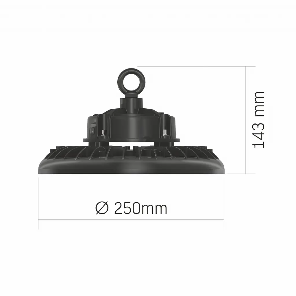 Светильник высотный Videx High Bay LED 100W 5000K Черный (VL-HB01-1005B) - фото 4