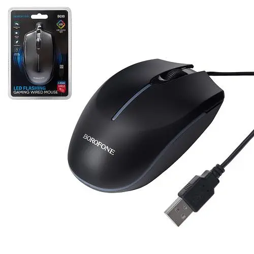 Мишка дротова BOROFONE BG13, 1600DPI