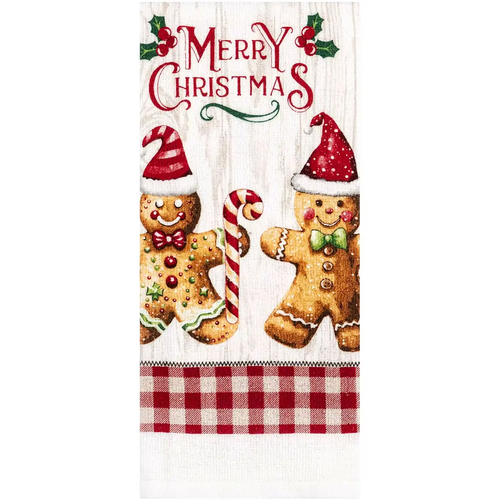 Набор полотенец для кухни Ardesto Christmas Gingerbread 38 x 63см 2 шт. красный (ART3863HG) - фото 2