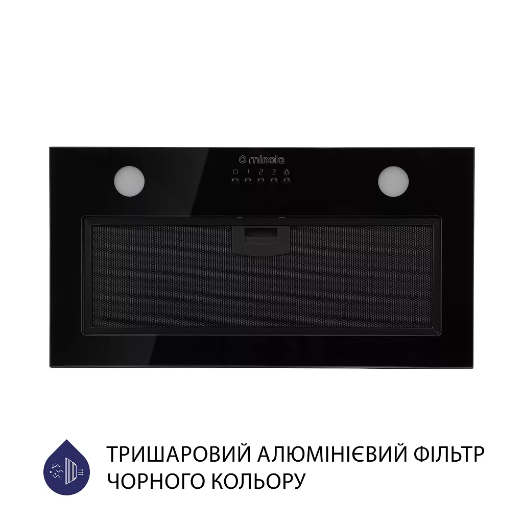 Витяжка повновбудована Minola HBI 52622 BL GLASS 700 LED - фото 4