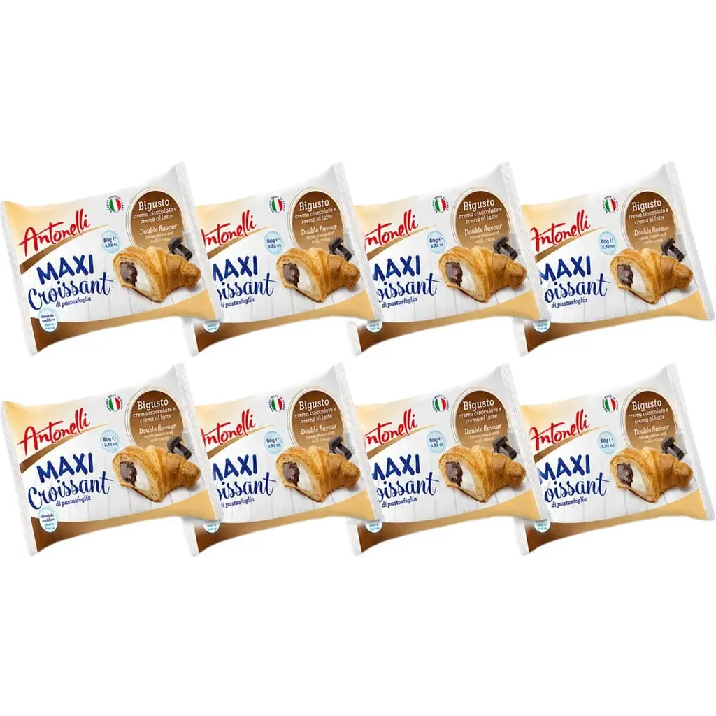 Уцінка. Круасани Antonelli Maxi Choco & Milk з шоколадно-молочною начинкою 640 г (8 шт. х 80 г) - фото 2