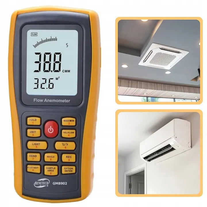 Анемометр-термометр USB 0,3-45 м/с, 0-45 °C BENETECH GM8902 - фото 2