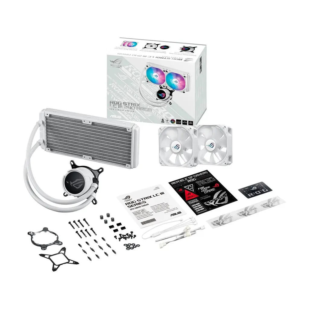 Система рідинного охолодження ASUS ROG Strix LC III 240 ARGB WHT (90RC00S2-M0UAY0) - фото 8
