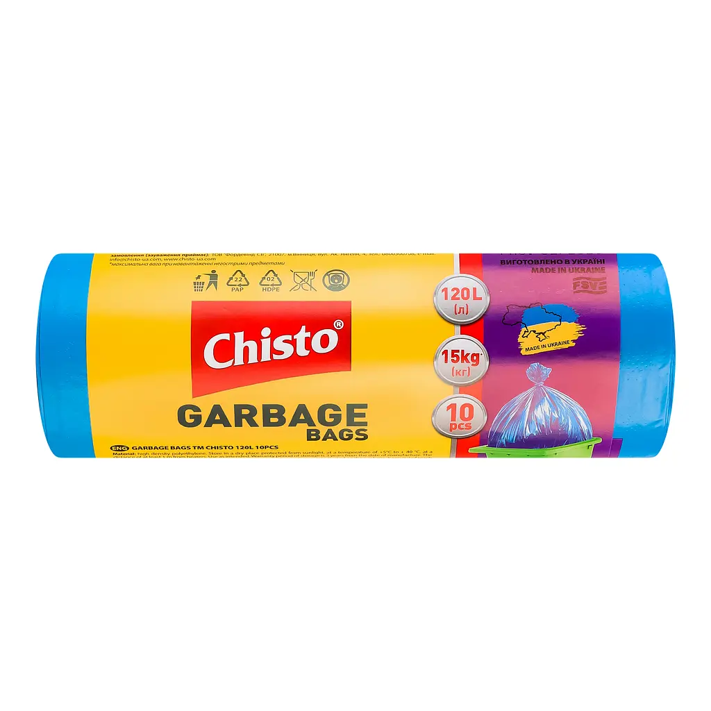 Мішки для сміття Chisto, 120 л, 10 шт. - фото 2