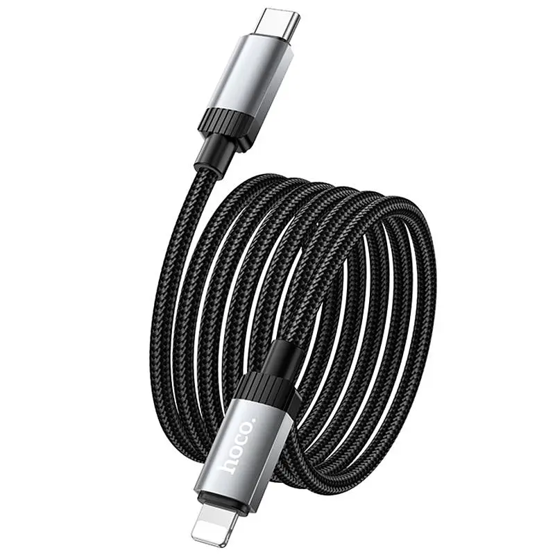 Дата кабель Hoco X117 Star Type-C to Lightning 27W (1m) Black - фото 4