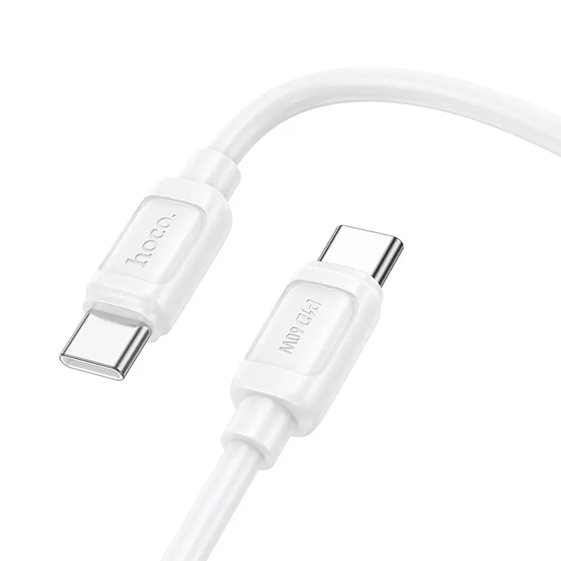 Дата кабель Hoco X115 Surpass Type-C to Type-C 60W (1m) White - фото 3