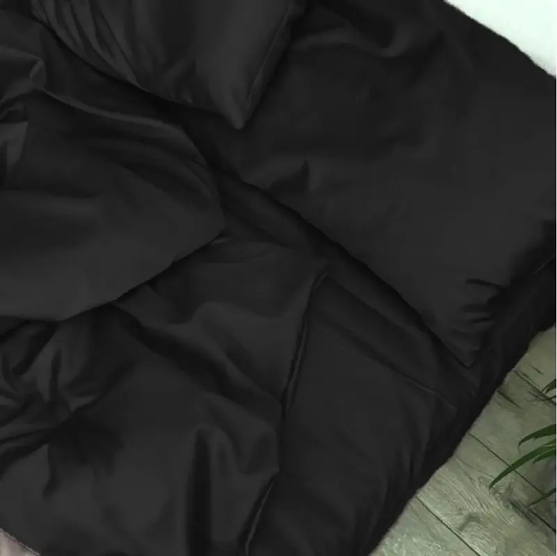 Комплект детского постельного белья MirSon Satin Light Pro 10-006 Black 110х140 см черный (2200010171518) - фото 2