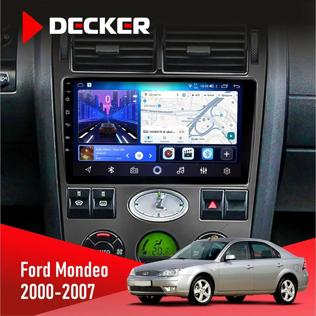 Штатна магнітола Ford Mondeo 2000-2007 Decker D9-006 4x64, 4G Decker (НФ-00003560)