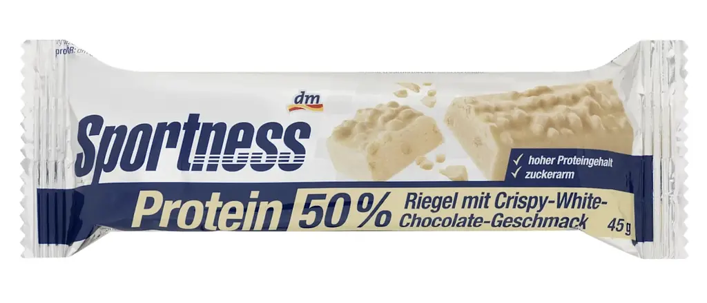 Протеїновий батончик Sportness 50% білка у білому шоколаді, 45 г