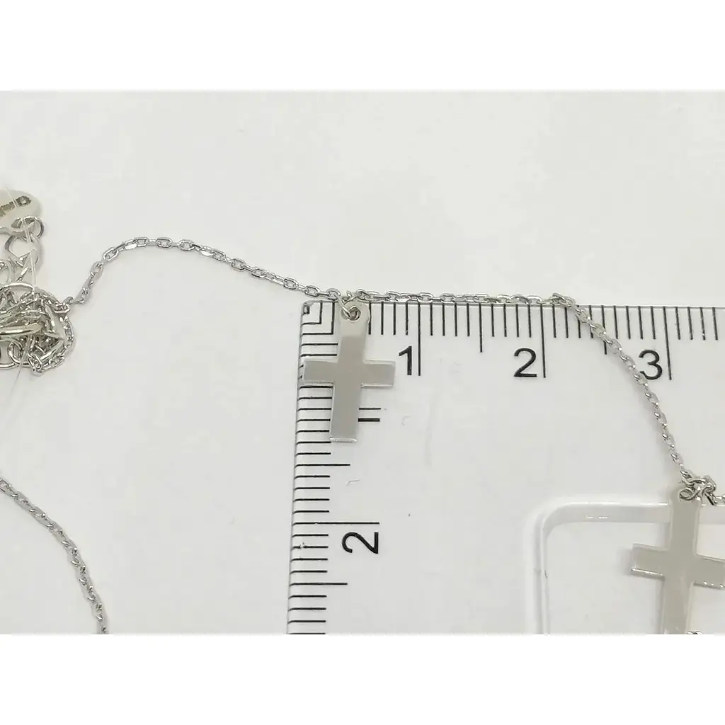 Серебряное колье Qvaliz Крестики. 908-01208 38 - фото 4