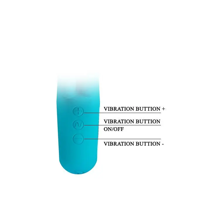 Вібратор-кролик Pretty Love Chris 15.4 см бірюзовий - фото 3