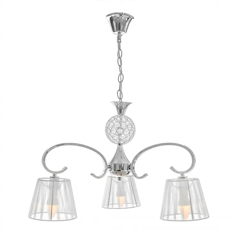 Люстра подвесная Brille с абажуром E14 40W CH (BKL-483S/3) - фото 3